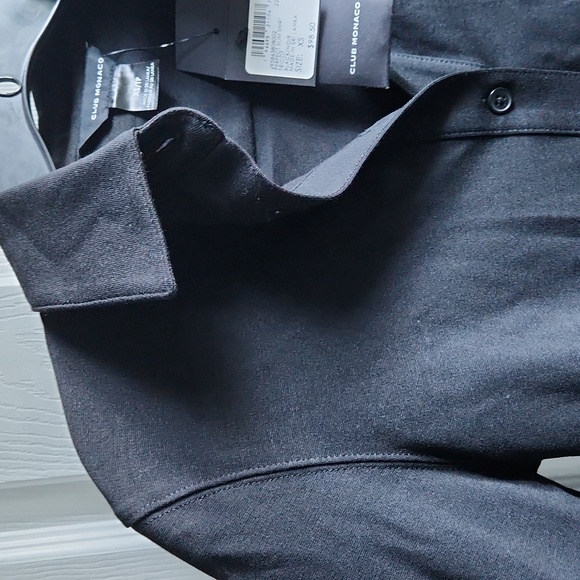 Club Monaco - Perfect Slim Button-Down Shirt, Black, Size XS, NWT - Picture 3 of 8